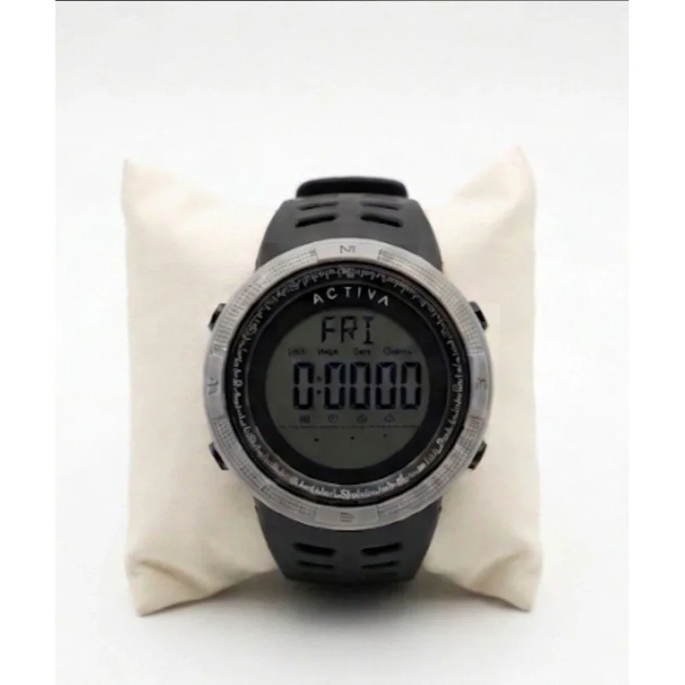 Activa by Invicta Summit X Digital Mens Watch 50mm Black Resin Chrono Alarm NEW